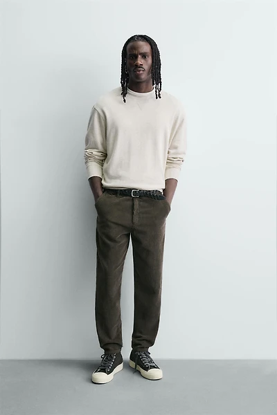 TAPERED FIT CORDUROY PANTS
