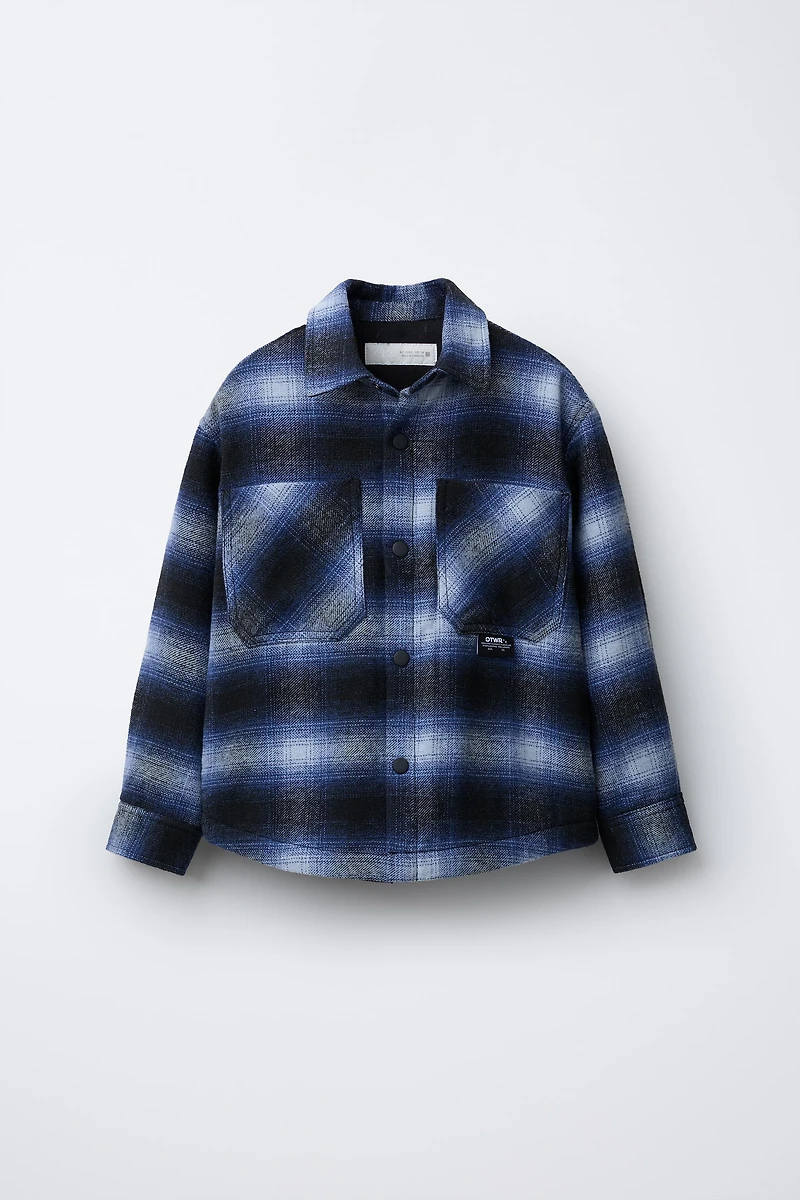PLAID PADDED OVERSHIRT