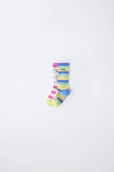 TWO-PACK OF MIFFY™ MERCIS BV © STRIPED LONG SOCKS