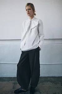 TIED POPLIN SHIRT ZW COLLECTION