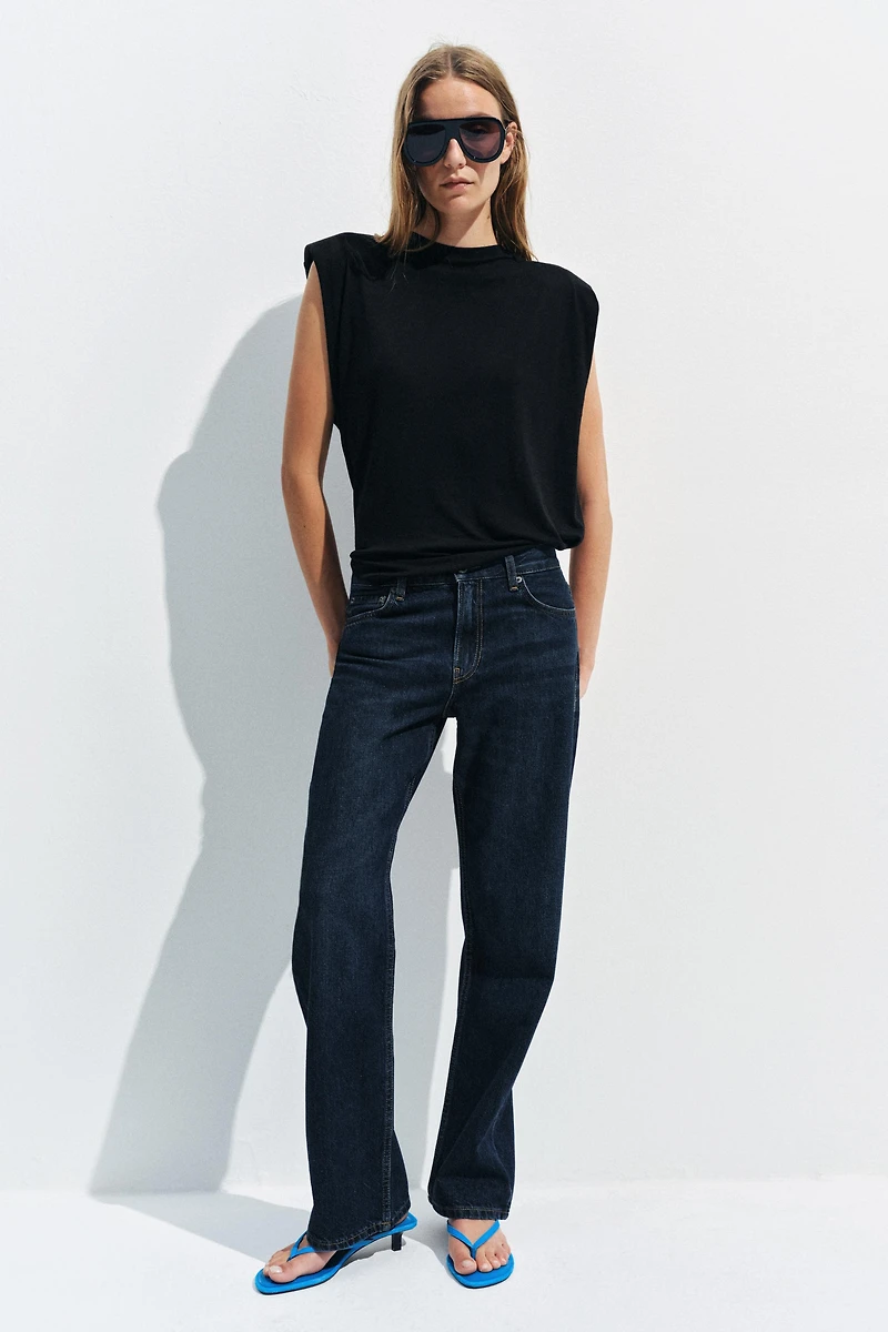 ZW COLLECTION LOW RISE STRAIGHT LEG JEANS