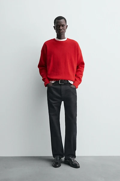 TEXTURED COTTON SWEATER