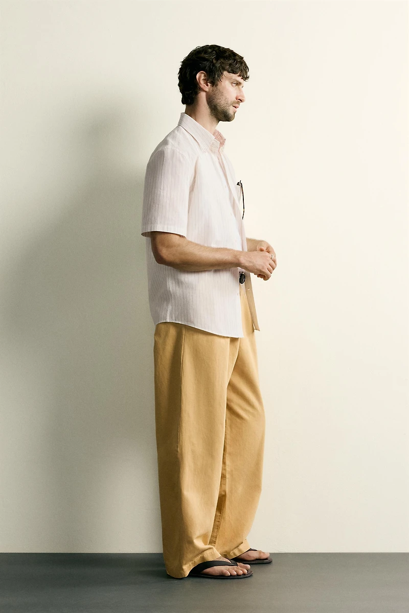STRIPED JACQUARD REGULAR FIT SHIRT