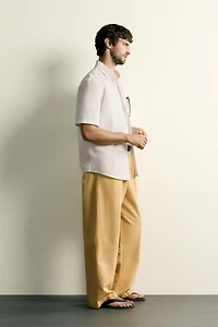 STRIPED JACQUARD REGULAR FIT SHIRT