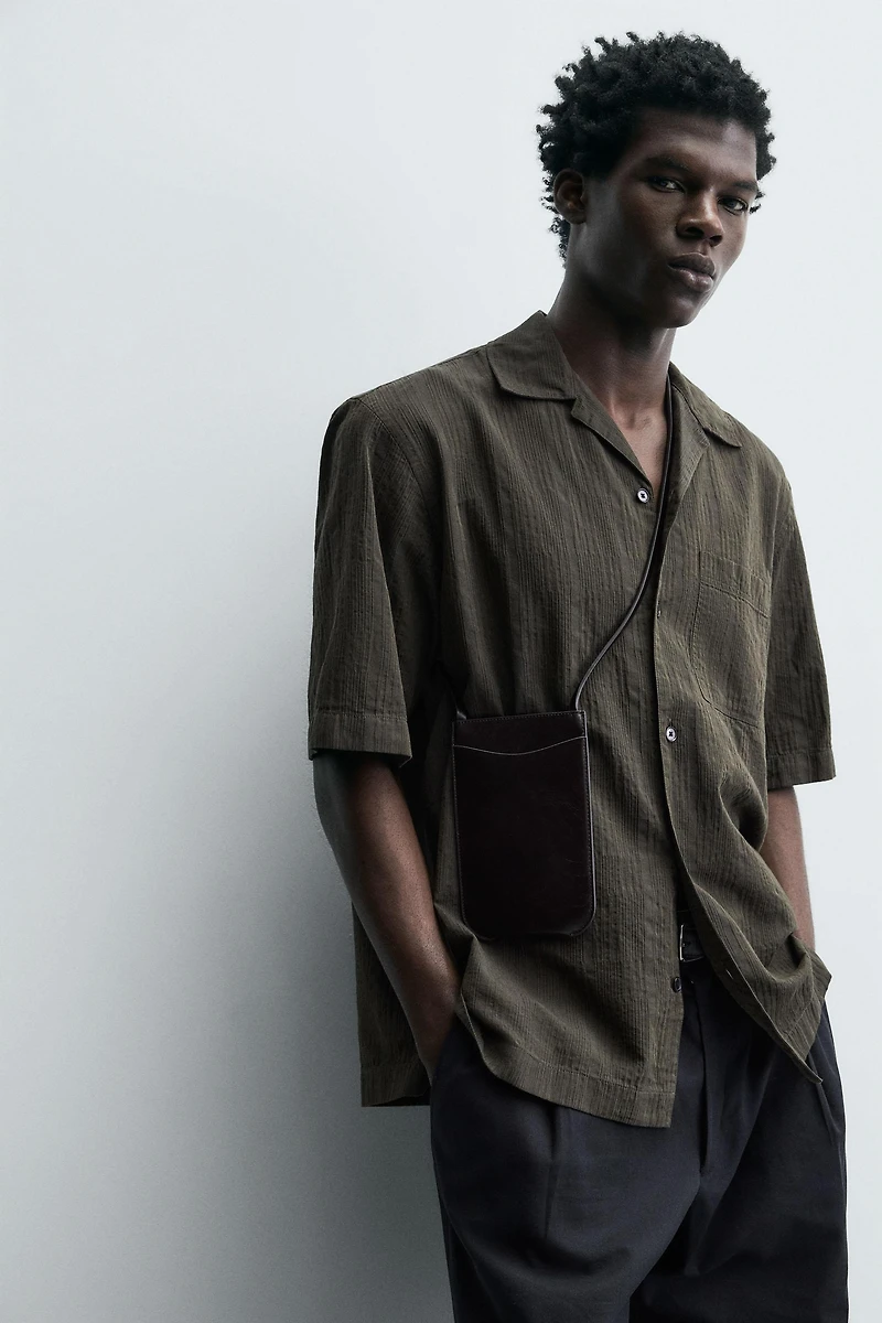 COTTON - LYOCELL TEXTURED SHIRT