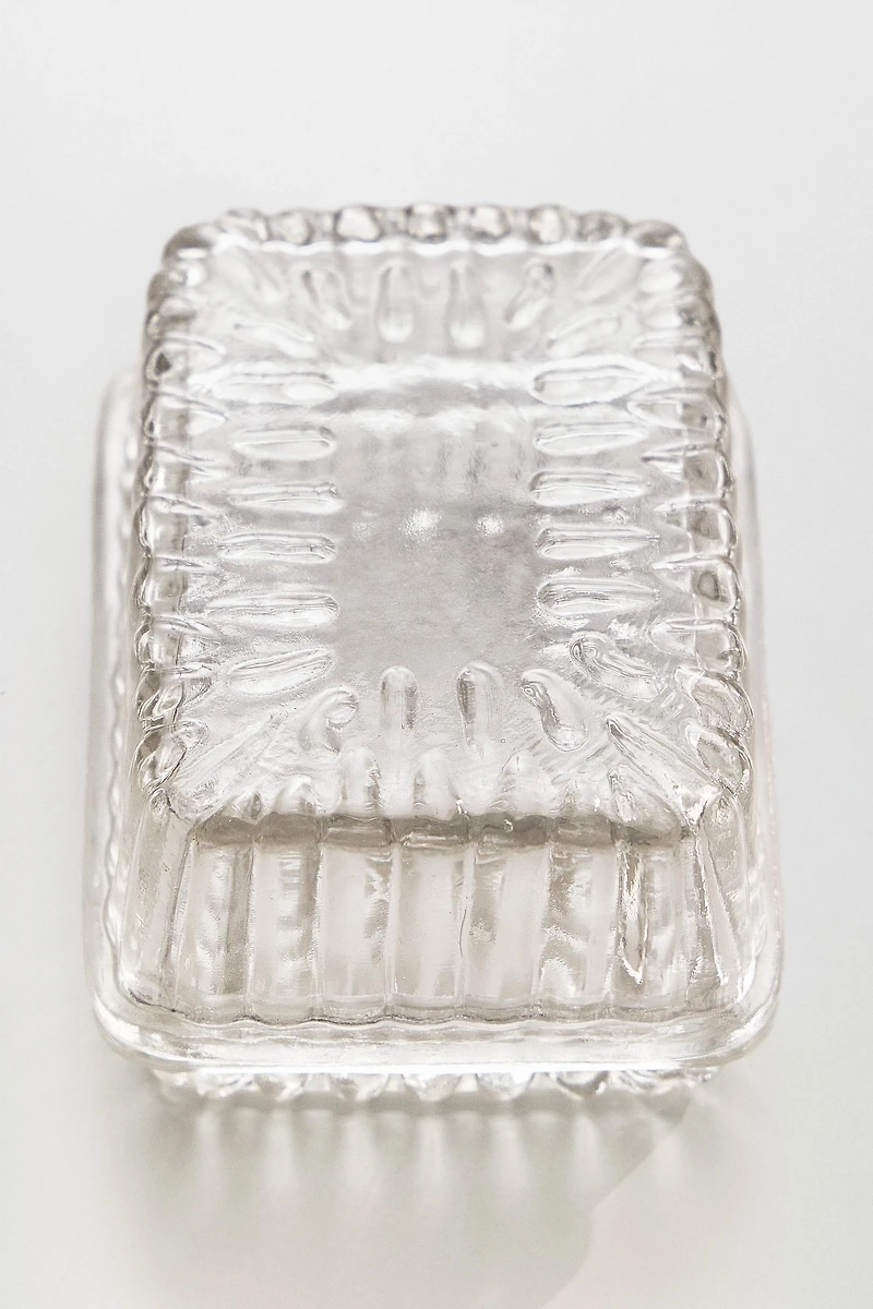 GLASS BUTTER DISH