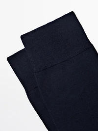 Chaussettes en maille lisse de laine mélangée