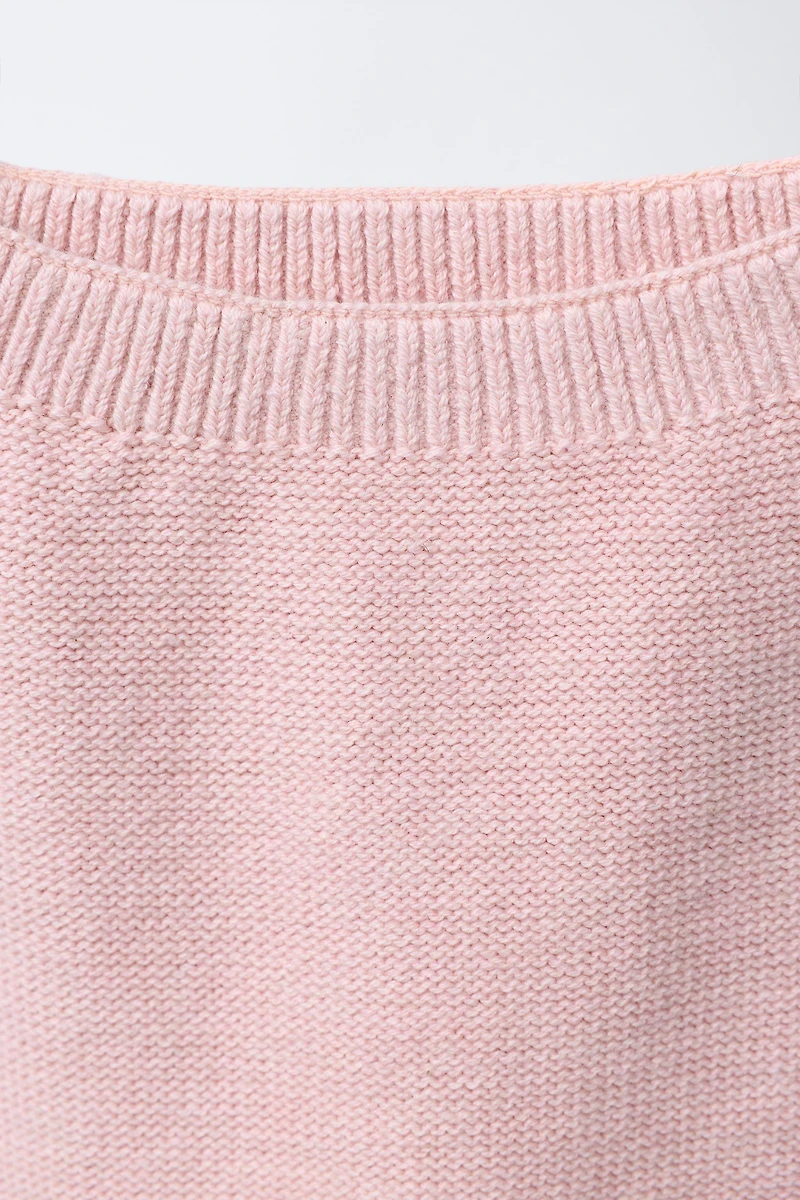 CROCHETED FLOWER KNIT PANTS