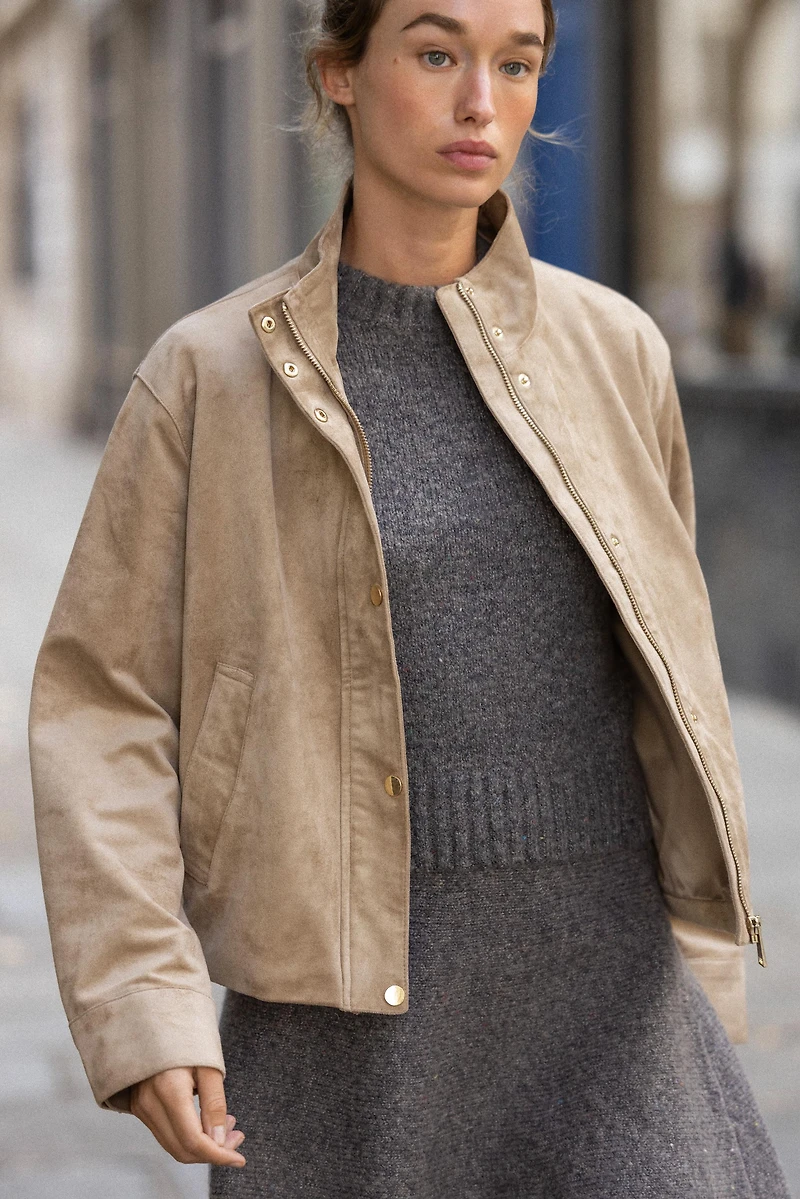 FAUX SUEDE JACKET