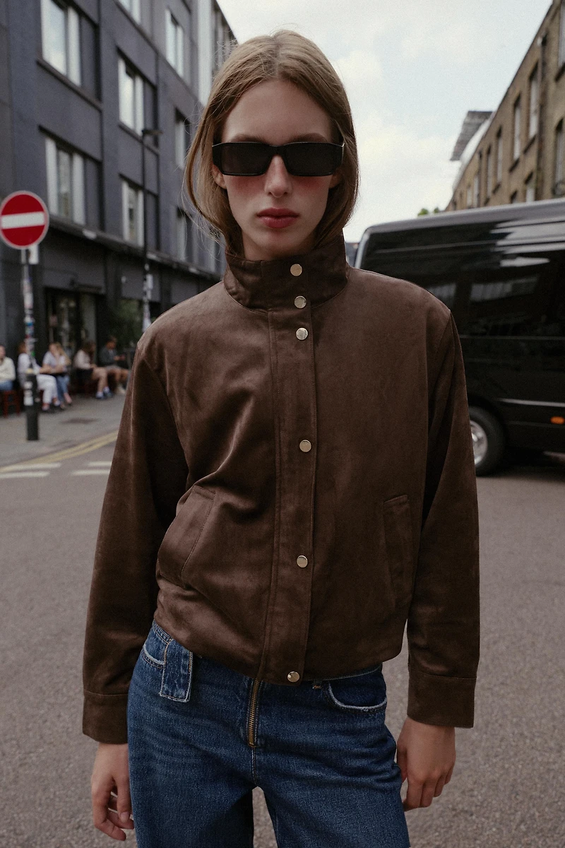 FAUX SUEDE JACKET
