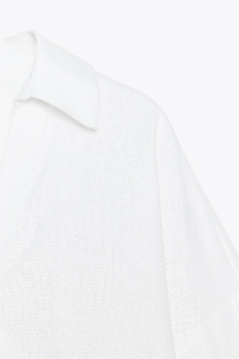 WIDE SLEEVE LINEN SHIRT