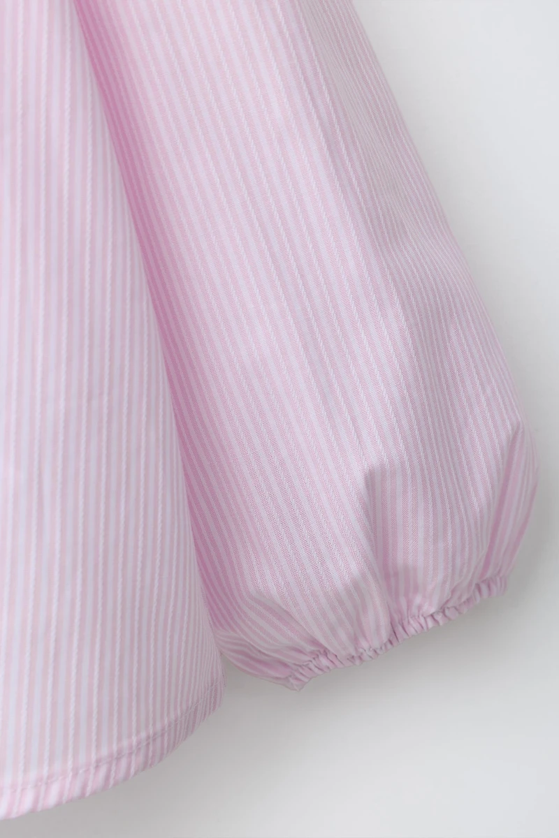 CHEMISE À RAYURES DOUBLE COL