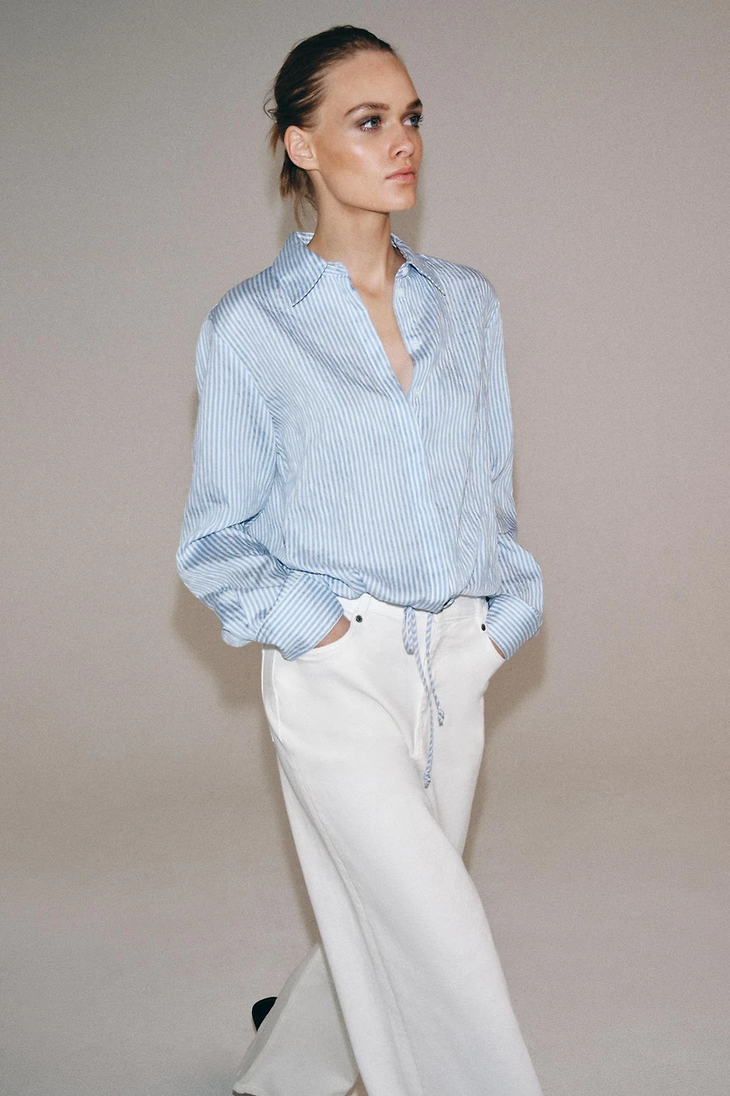 ZW COLLECTION STRIPED SHIRT WITH TIES