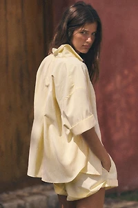 OVERSIZED STRIPED POPLIN SHIRT