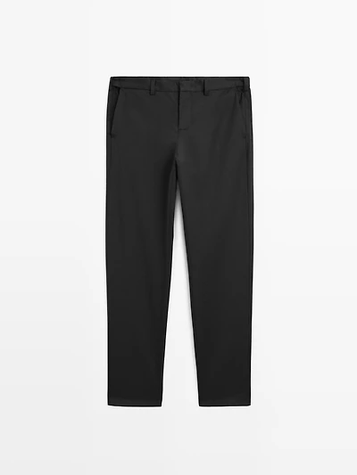 Wool blend trousers