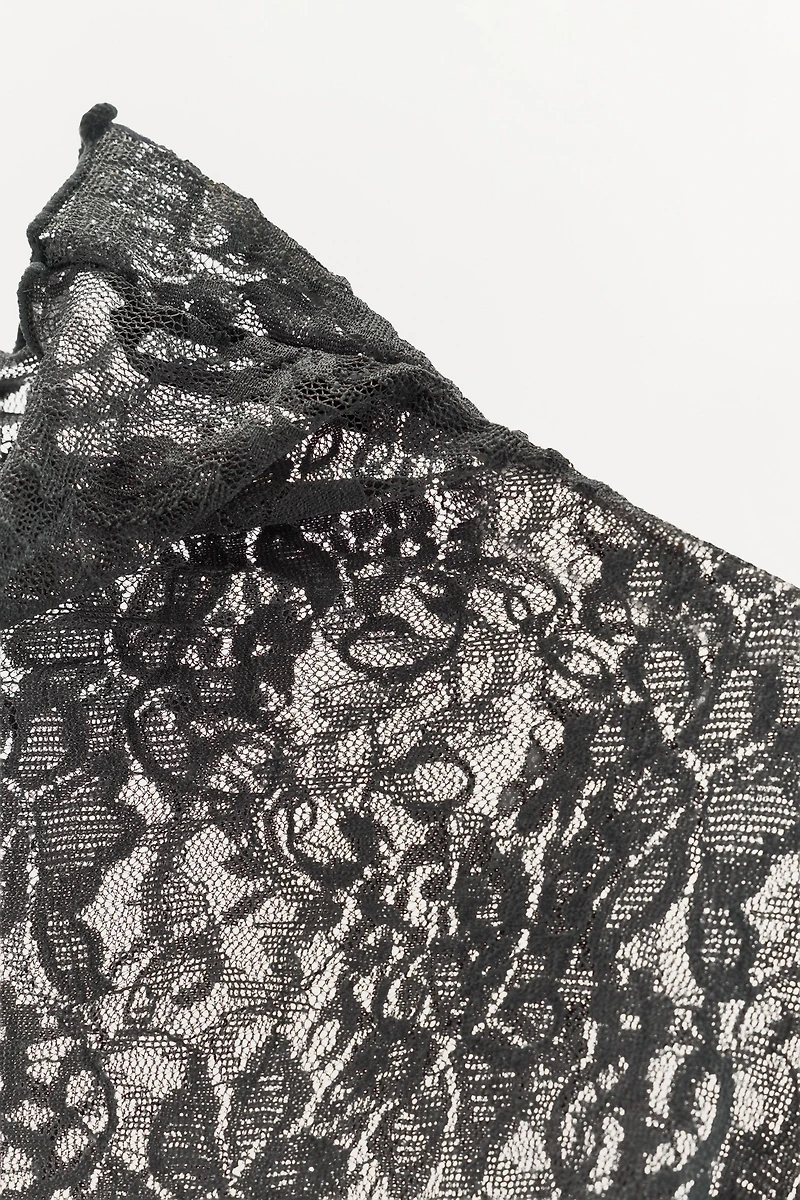 LACE FLORAL EMBROIDERY BODYSUIT