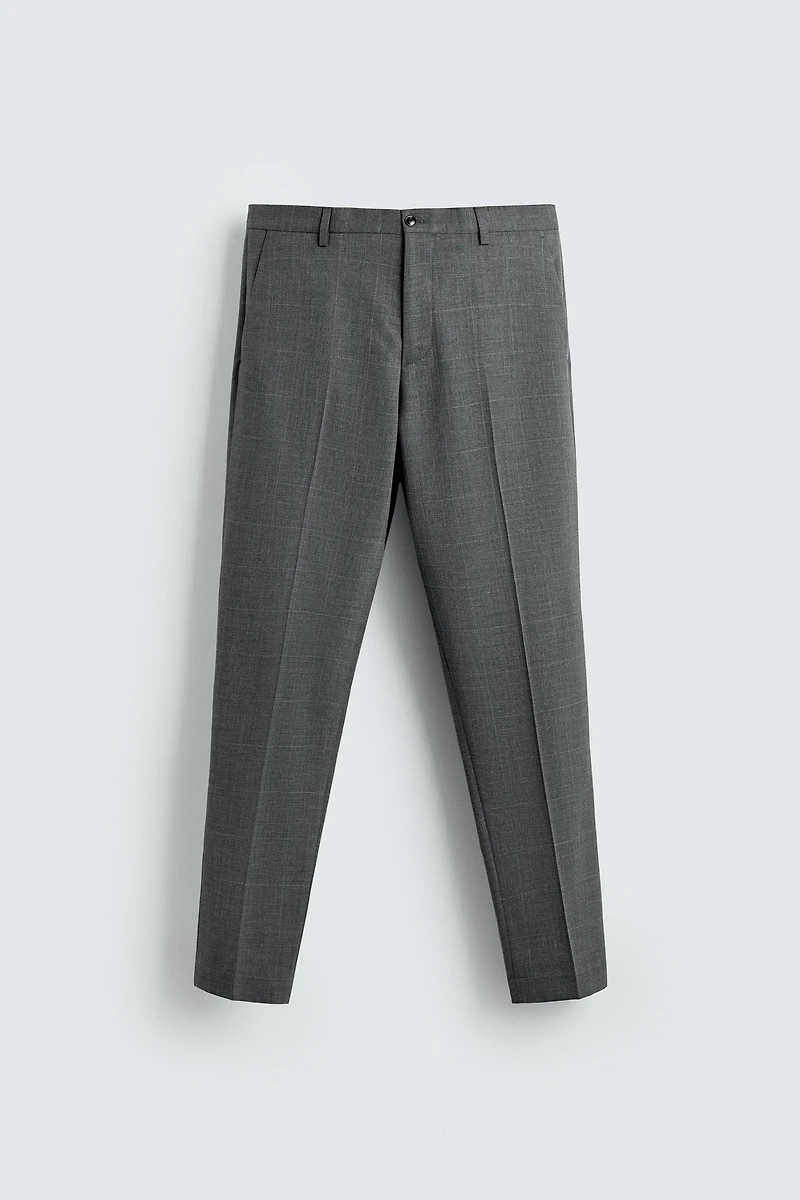 PLAID SUIT PANTS
