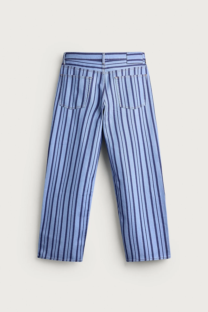 STRIPED STRAIGHT FIT PANTS