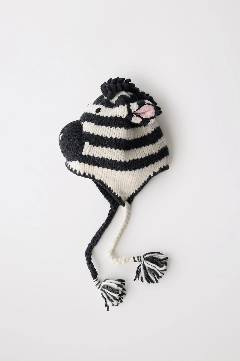 100% WOOL ZEBRA HAT LIMITED EDITION