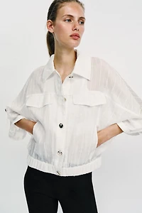 BLOUSE SAFARI MANCHES RETROUSSÉES