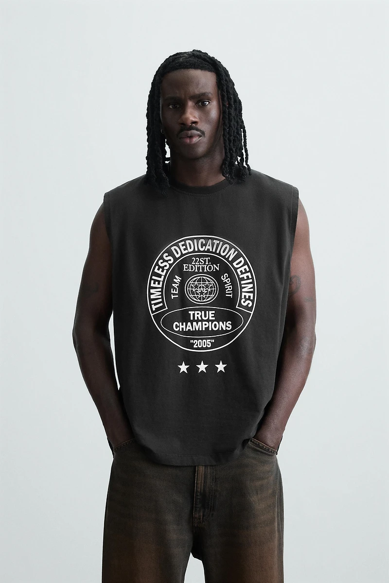 WASHED PRINT TANK TOP