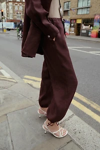 PANTALON BOUFFANT EN LIN