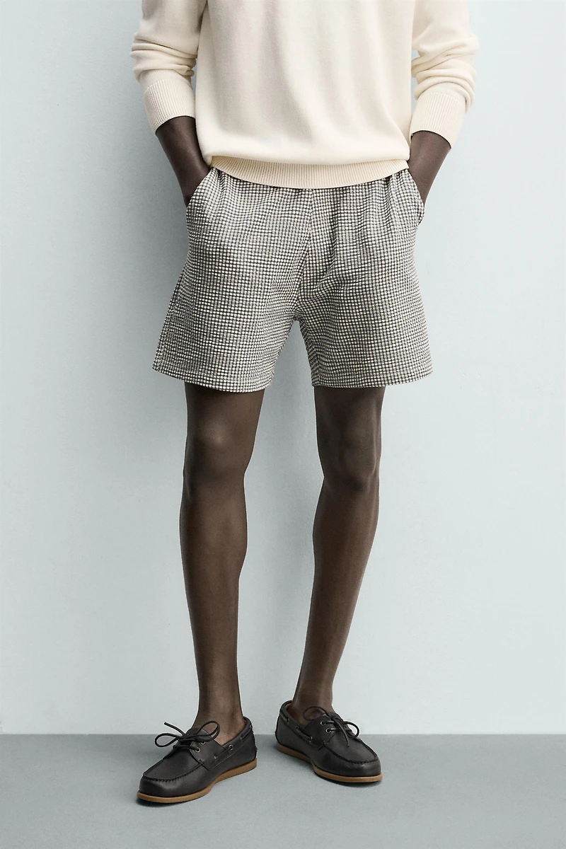 REGULAR FIT SEERSUCKER SHORTS