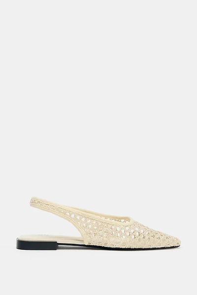 MESH SLINGBACK BALLET FLATS