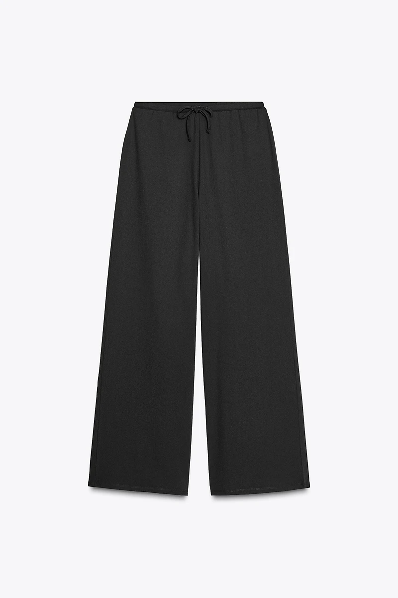 TEXTURED STRAIGHT LEG PANTS