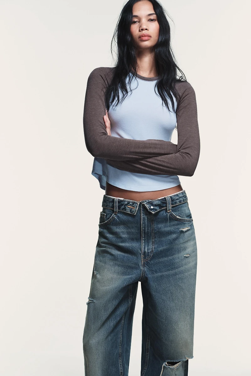 CONTRAST RAGLAN T-SHIRT