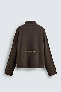 PRINTED QUARTER-ZIP SWEATSHIRT