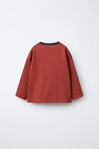 T-SHIRT À INSCRIPTION VIVE EN CONTRASTE