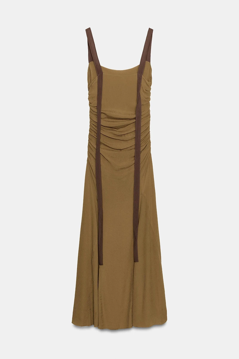DRAPED GEORGETTE DRESS