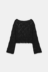 PULL COURT EN MAILLE POINTELLE