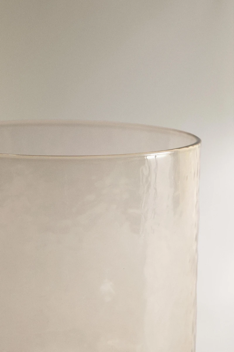 VERRE À PIED VERRE RECYCLABLE MARTELÉ