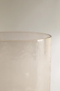 VERRE À PIED VERRE RECYCLABLE MARTELÉ