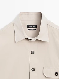 Cotton overshirt with pocket details