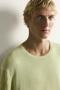 RELAXED FIT LIGHTWEIGHT KNIT T-SHIRT