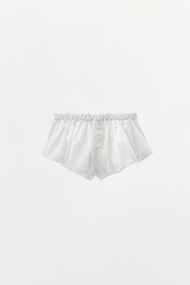 PUFF POPLIN SHORTS