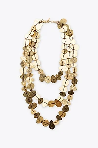 METAL PLATE WATERFALL NECKLACE