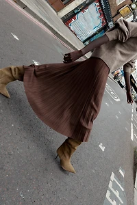 SPLIT LEATHER STILETTO HEEL BOOTS