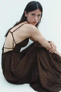 GAUZE MIDI DRESS