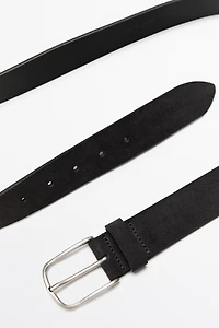 Plush nappa leather belt