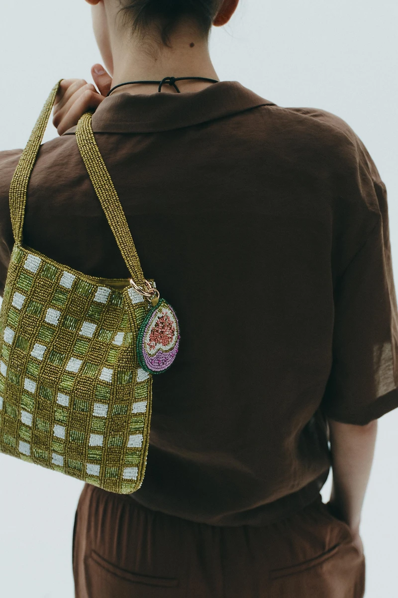 FANTASY BEADED MINI BUCKET BAG