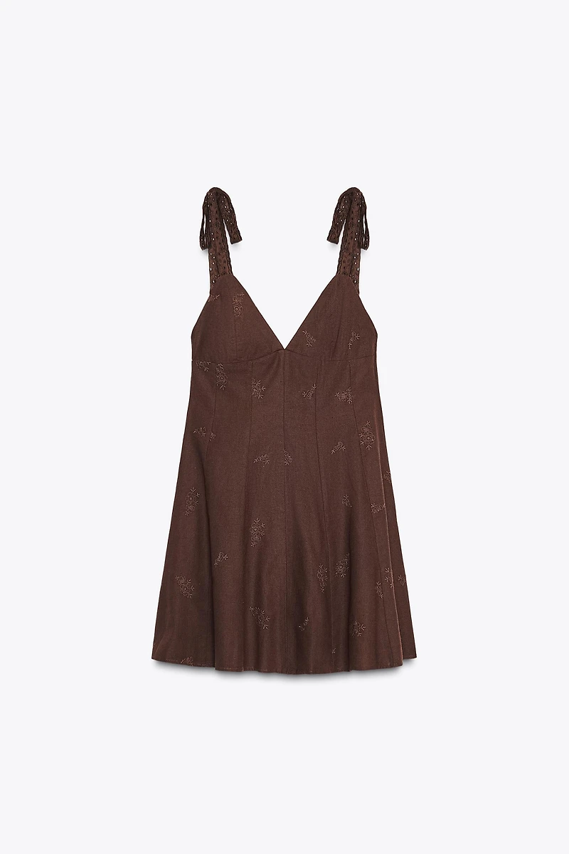 EMBROIDERED SHORT DRESS