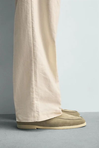 MOCASSINS EN CUIR OUVERTS À L'ARRIÈRE