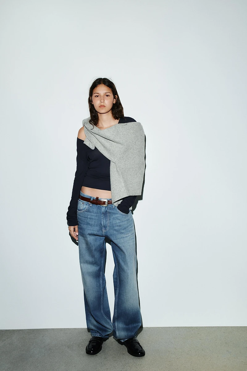 JEAN TRF BAGGY TAPERED TAILLE BASSE