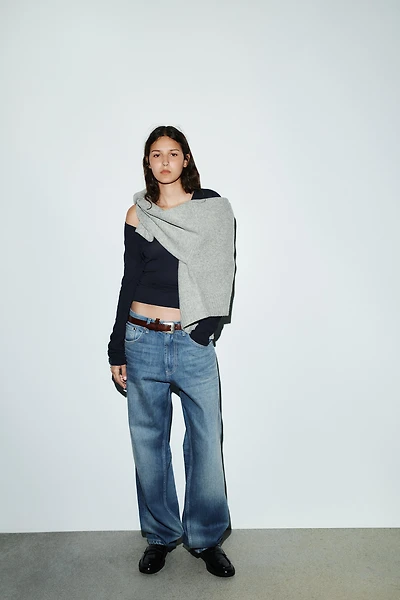 JEAN TRF BAGGY TAPERED TAILLE BASSE