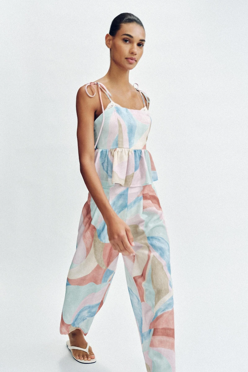 PRINTED STRAP TOP
