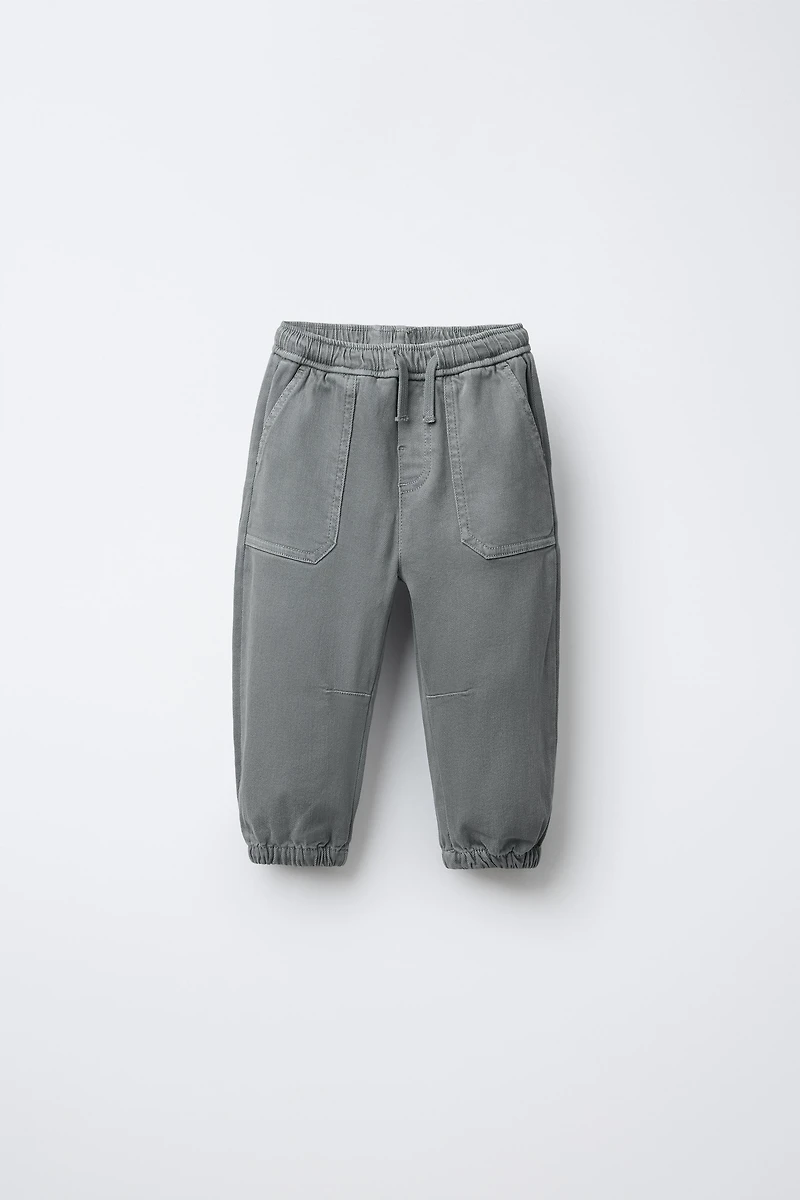 TWILL CARGO JOGGER PANTS